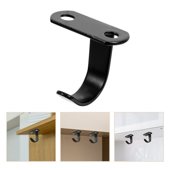GOOHOCHY 10pcs Ceiling Shelf Hooks Kitchen Under Cabinet Hook Shelf Hook Shelf Under Shelf Hook Under Cabinet Hooks Small Hooks Metal Wall Hook Under Shelf