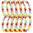 thumbnail image 1 of GOOHOCHY 10pcs Colorful Hawaiian Necklace Flower Garland Tropical Luau Party Favors Beach Costume Accessory, 1 of 8