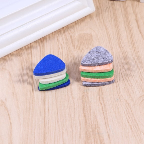 GOOHOCHY 10pcs Felt Picks Guitar Picks Colorful Mediator Plectrums for Ukulele and Guitar