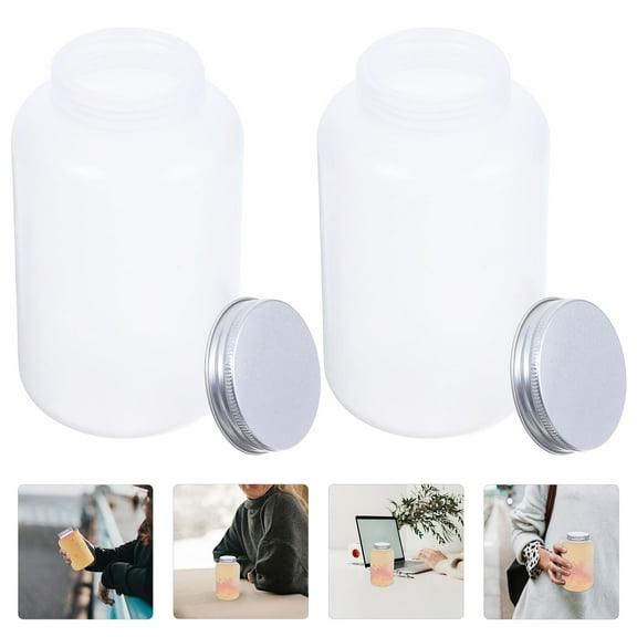 GOOHOCHY 10pcs Plastic Bottles With Caps Juice Containers With Lids For Fridge Juicing Bottles Smoothie Bottle Drink Containers With Lids Clear Bottles 500ml