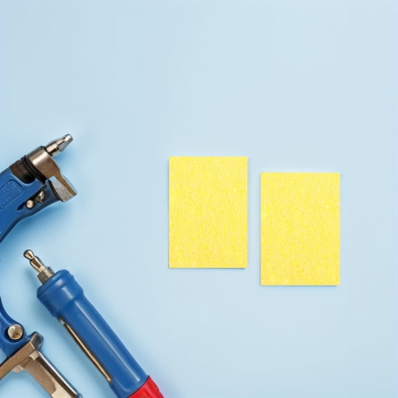 GOOHOCHY 10pcs Soldering Iron Tip Cleaning Kit Square Sponge Cleaning Block Simple And Lightweight High Absorption For Soldering Iron Cleaning Soldering Accessories