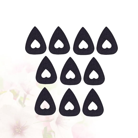 GOOHOCHY 10pcs Wool Hollow Guitar Picks for Guitar Bass Ukulele Mandolin Banjo (Black)