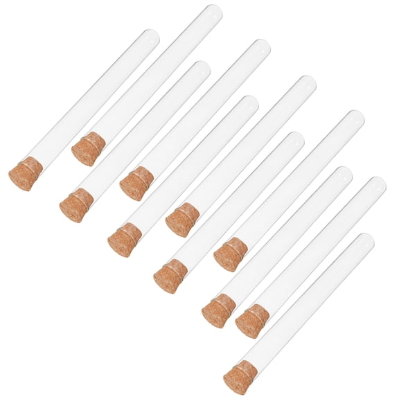 GOOHOCHY 12 PCS Cylinder Testing Tube Test Lab Tubes Glass Test Tube Child 12pcs