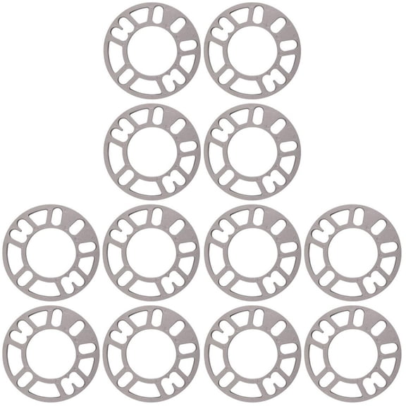 GOOHOCHY 12 Pcs 10mm Wheel Spacers Shims Plate Alloy Aluminum 4 & 5 for Autocar Universal