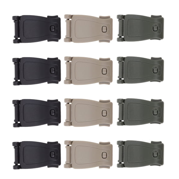 FUTUREORYY Fixed Buckle Plastic Steel 12Pcs Olive Drab Backpack Clip Accessories