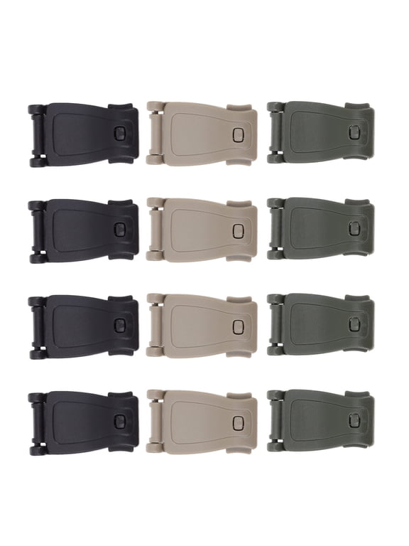 Backpack Webbing Buckle Rectangular 12Pcs Plastic Steel Camping Accessories