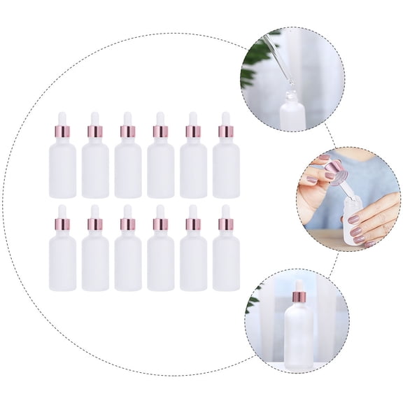 Mobutofu Dropper For Oil Essential Oils Glass Bottles 12Pcs 4.6x1.4in