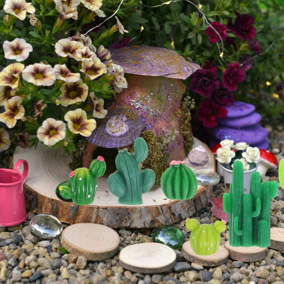 GOOHOCHY 12 Pcs Desktop Decoration Ornaments Desert Themed Party Decorations Green