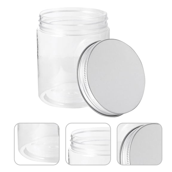 GOOHOCHY  12 Pcs Empty Plastic Bottle Vacuum Seal Containers Large Proof Jar Storage Jars Cereal Transparent
