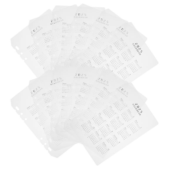 GETAJGHSD 12pcs Planner Accessories Calendar Divider Inserts Transparent PP for Daily Planner