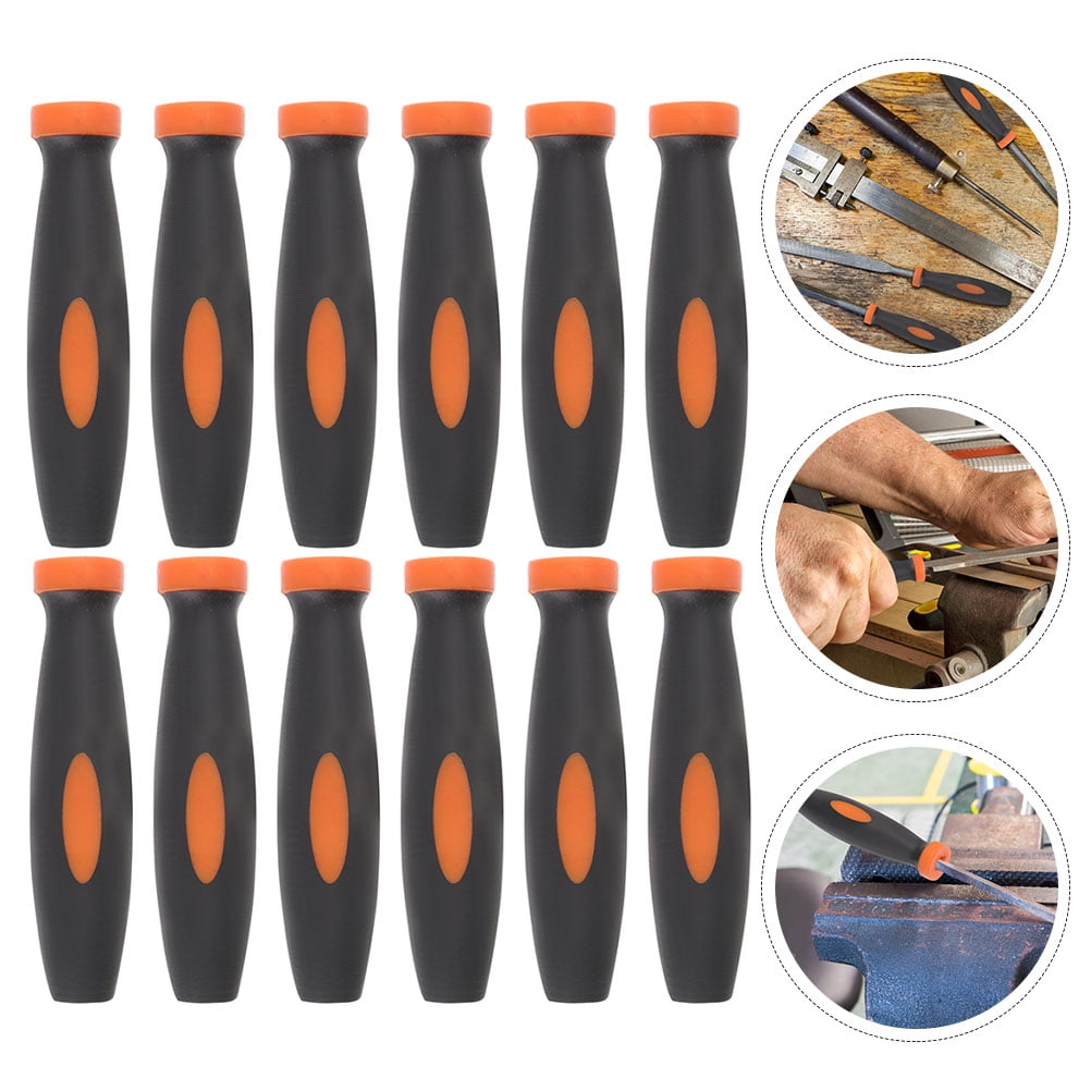 GOOHOCHY 12 Pcs Handle for File Two-tone Handle File Ergonomic File ...