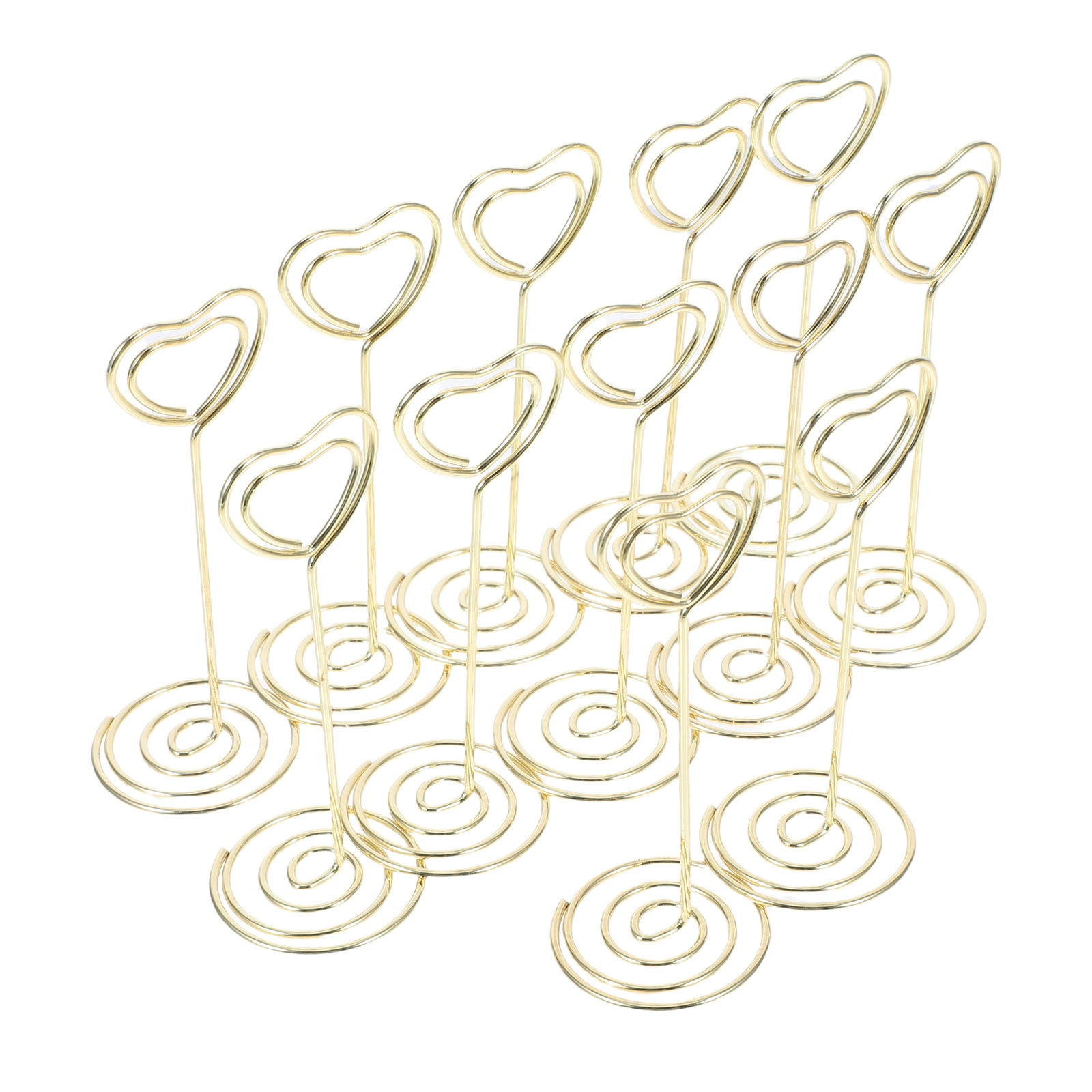 GETAJGHSD Table Number Clip Holders Golden Metal 12Pcs - Walmart.com