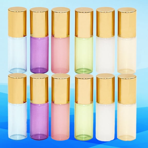 GOOHOCHY 12 Pcs Roll-on Bottle Refillable Size Roller Bottles Travel