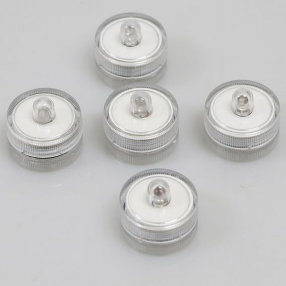 GOOHOCHY  12 Pcs Waterproof Candle Light Floating Candela Underwater Wedding Lamp