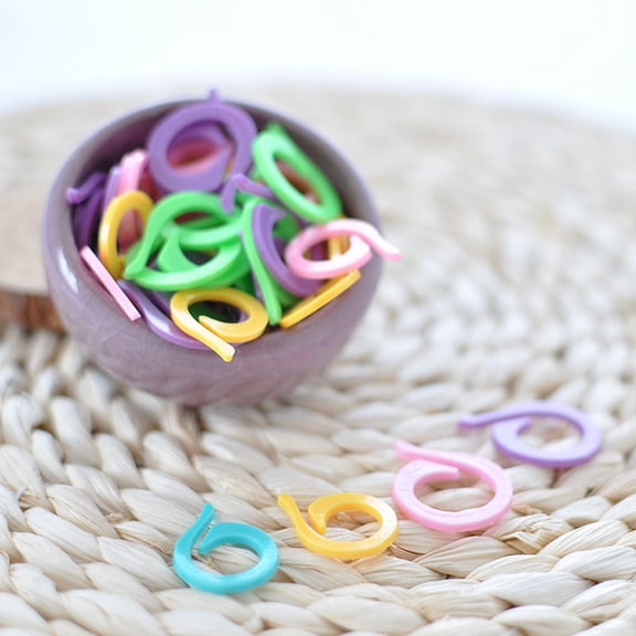 GOOHOCHY 120 Pcs Crochet Counter for Knitting, Crocheting, and Crafting Kits - Office and Hobby Supplies