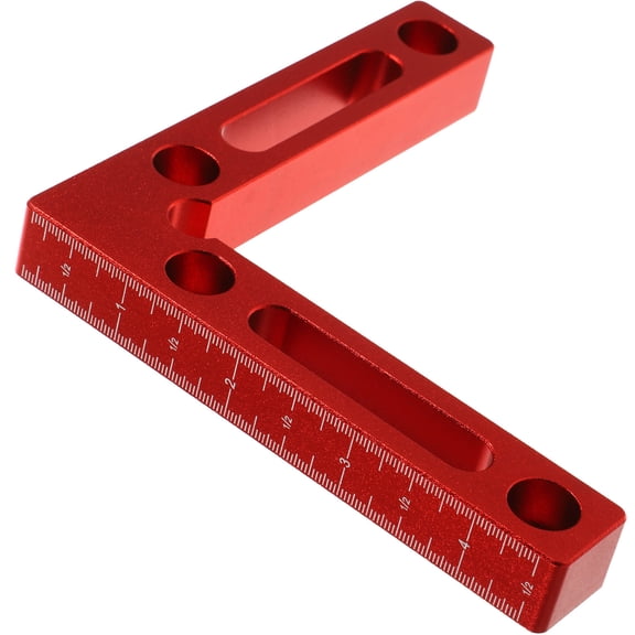 Mobutofu Aluminum Woodworking Clamp - Red Anodized Right Angle Positioning Tool