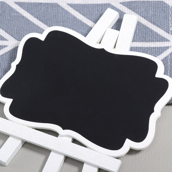 GOOHOCHY Dinner Party Mini Chalkboards White Wood 12Pcs