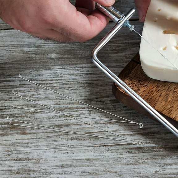 GOOHOCHY 12pcs Cheese Slicer Wire Replacement For Marble Cheese Slicer Board 5.5 Inch Cheese Cutter Wire For Block Cheeses Butter Cutting