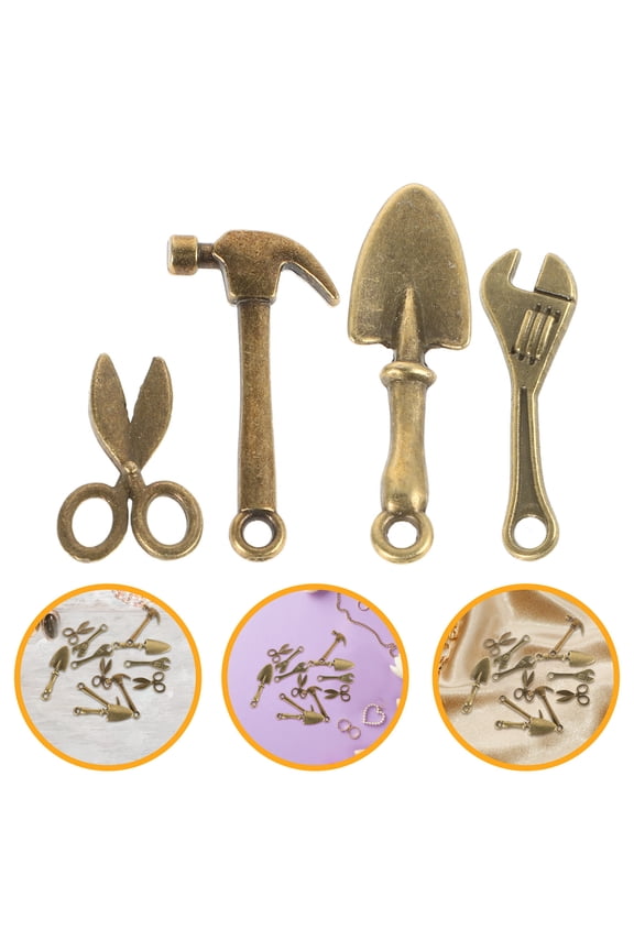 12Pcs Dark Brown DIY Jewelry Bracelet Charms Creative Tool Pendants for Handmade Crafts and Accessories