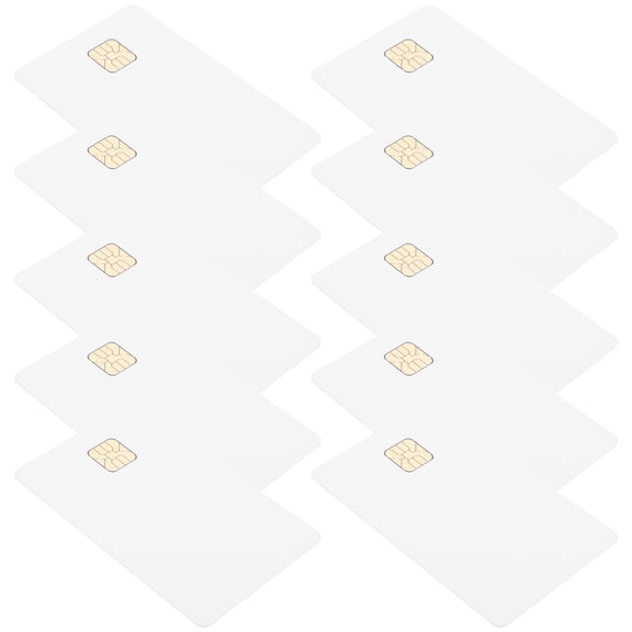 GOOHOCHY 12pcs Information Cards White Cards with Chip Intelligent Card Accessory