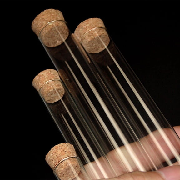 GOOHOCHY 15 PCS Vials Test Tubes with Cork Stoppers Glass Child