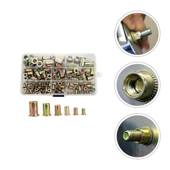 GOOHOCHY 150 Pcs Threaded Insert One-piece Counter-bored Tubular Screws