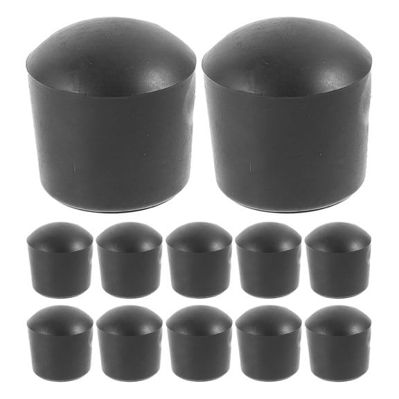 GOOHOCHY  16 Pcs Football Table Accessories Parts Foosball Rod Caps End Covers Black