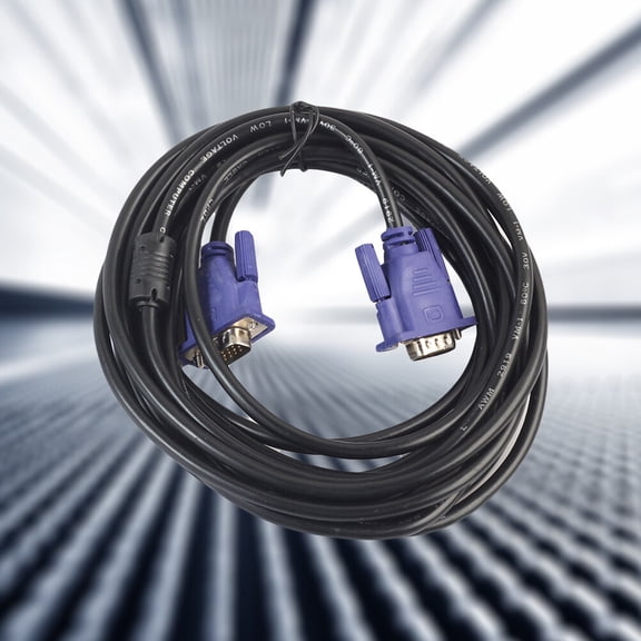GOOHOCHY 17ft VGA Cable Male to Male for Signal Transfer with Ferrite Core and Silver Plated Connectors,