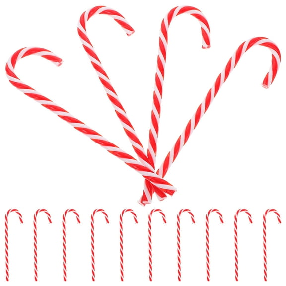 GOOHOCHY 18 Pcs Twinkling Candy Cane Christmas Lawn Stakes Pathway Markers Creative Christmas Tree Decoration Gift (15 cm, )