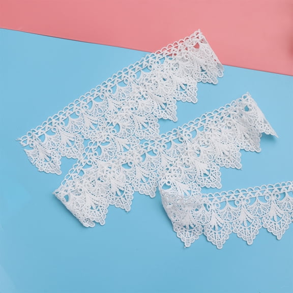 GOOHOCHY  182 CM Milk Silk Lace Ribbon for Sewing Trim Crafts Scrapbooking White Ribbons Bride