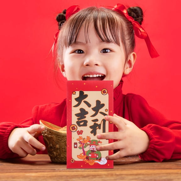 Mobutofu Chinese New Year Money Envelopes Red Paper Lucky Money Pockets For Spring Festival 18pcs