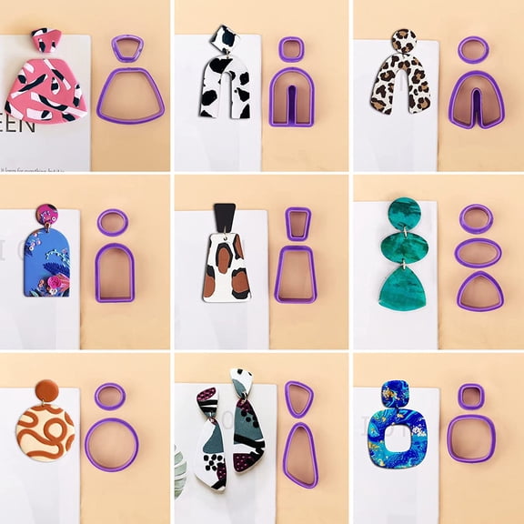 GOOHOCHY 18pcs Polymer Clay Cutters for Jewelry Making and Earring Design