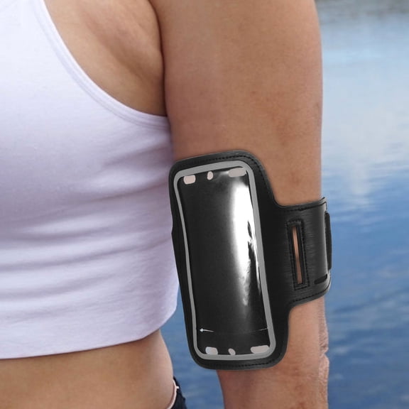 FUEENIRVA Running Phone Holder Unisex 6 Armband Black Neoprene 1Pack