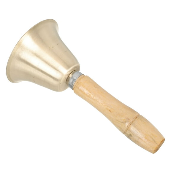 GOOHOCHY 1Pack Golden Round Bell for School Classroom Use Mini Hand Bell
