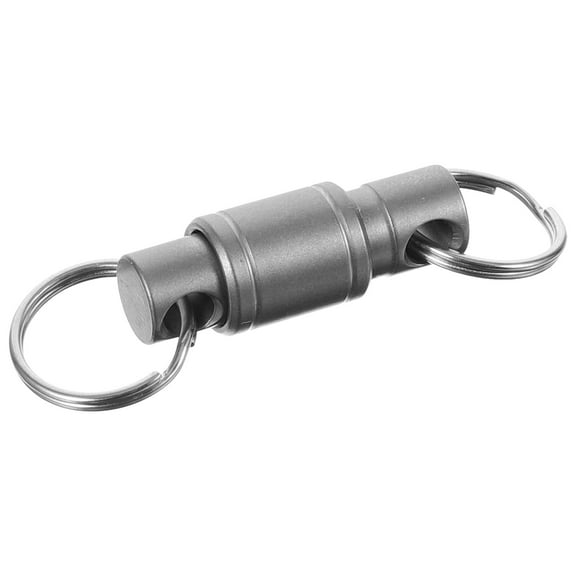 GOOHOCHY Quick Release Key Chain Metal Keychain Silver 1Set Double Ring