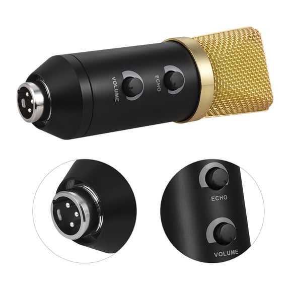 GOOHOCHY Condenser Microphone Golden 1Pack 7.9*5.7*2.4In