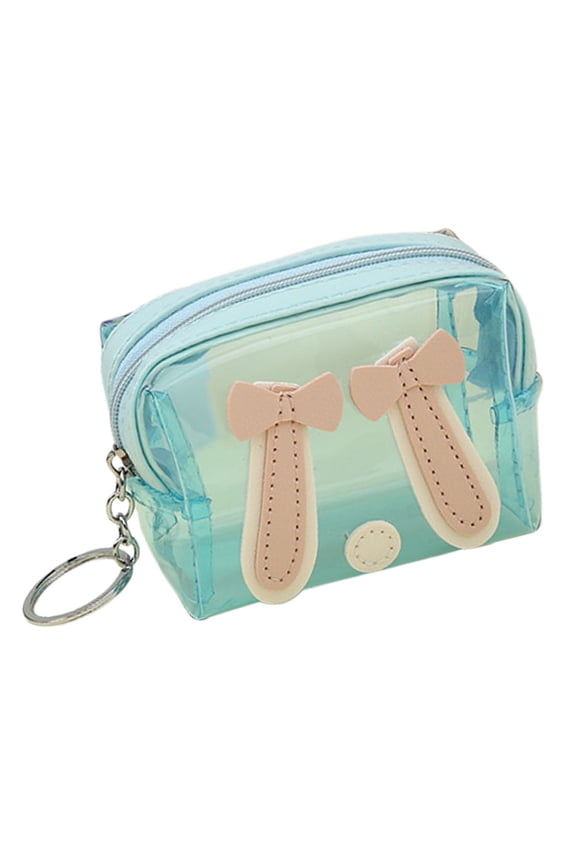 1Pack Small Change Pouch Blue Minimalist Wallet Organizer for Teens Working