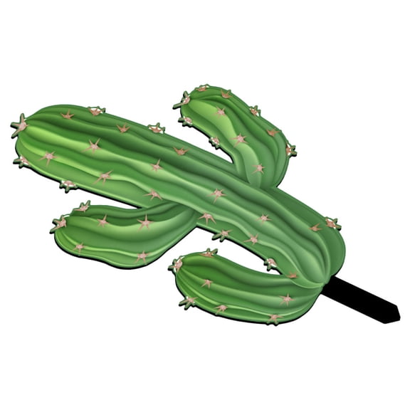 GOOHOCHY 1Pack Stakes For Gardening Cactus Shape Acrylic Party Decorations 4.27X0.12X9.43In