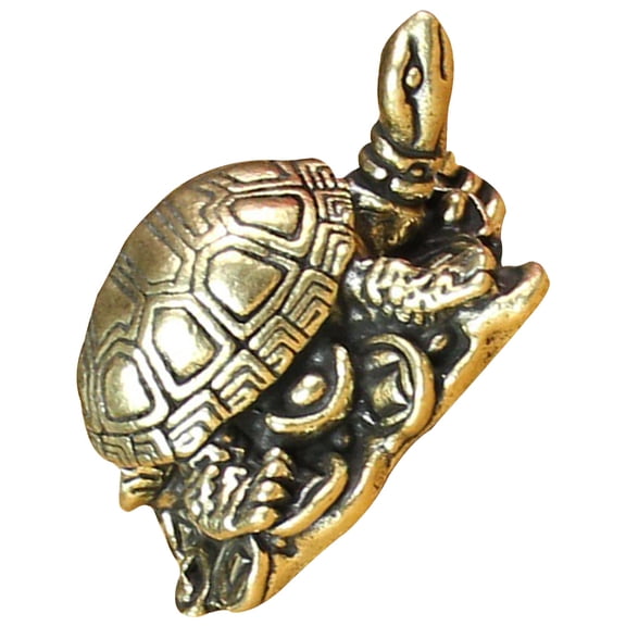 FUTUREORYY Creative Turtle Adornment Tortoise Sculpture Golden Brass 1Pack