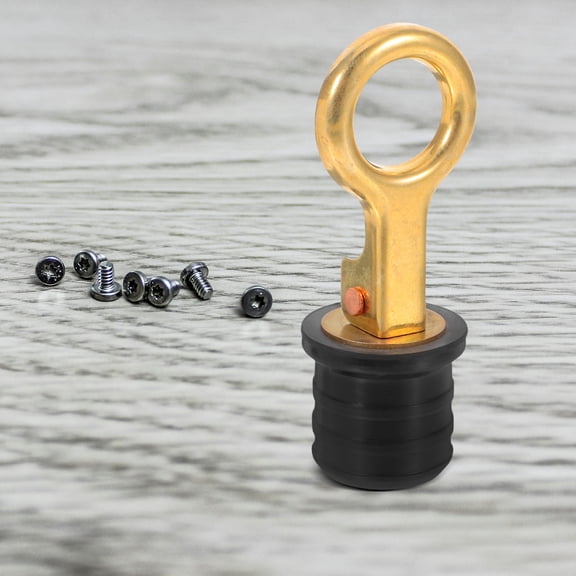 GOOHOCHY 1Pc Drain Plug Durable Ship Scupper Stopper Boat Drain Hole Plug (Golden)