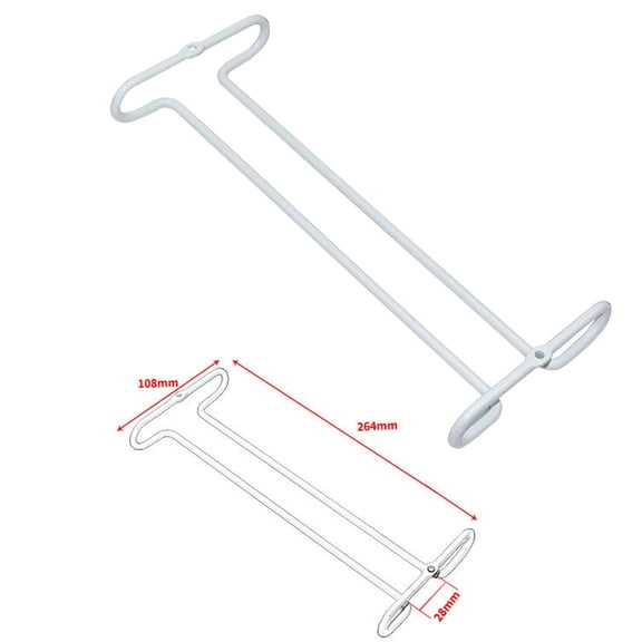 GOOHOCHY 1Pc Hanging Bottle Rack Inversion Hanging White Cold Rolled Steel Frees Up Cabinet Space Bartenders