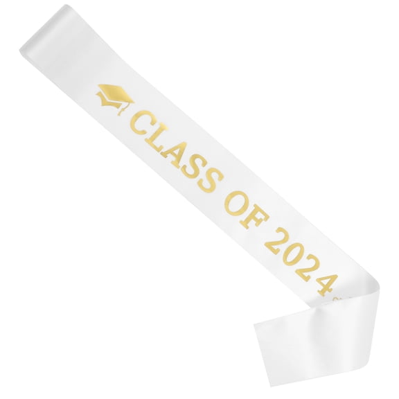 GOOHOCHY University Sash Bachelor Sash Graduates Ceremonies White 1Pcs
