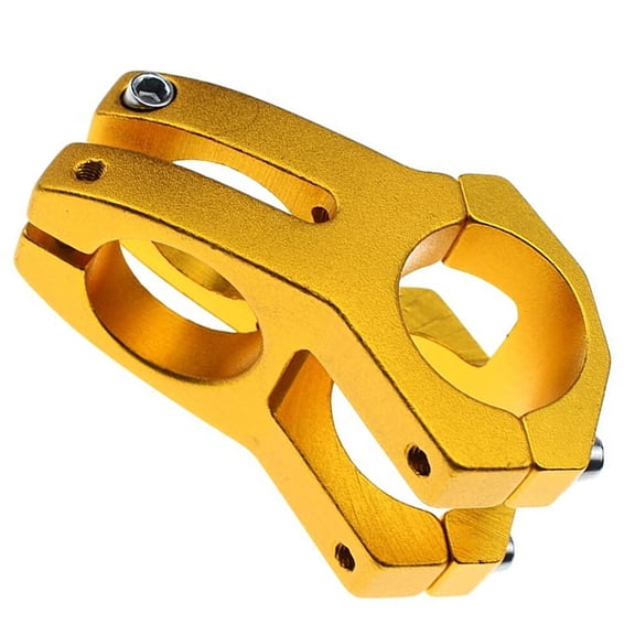 GOOHOCHY 1Pcs Golden Aluminum Alloy Bike Handlebar Stem Riser for Downhill Cycling 3.18 x 4 Cm
