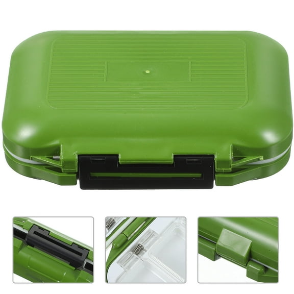 GOOHOCHY 1Pcs Green Rectangular Fishing Hook Box Accessories Container For Outdoor Sports Waterproof Tackle Storage
