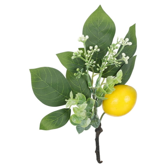 GOOHOCHY 1Pcs Imitation Lemon Flower Cutting Branches Lemon Flower Arrangement 18x6.7in Yellow Plastic