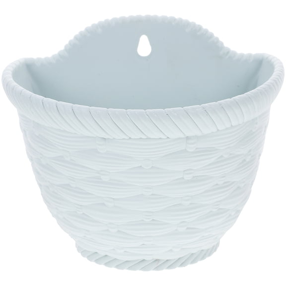 GOOHOCHY 1Pcs Jade Green Plastic Wall Hanging Flower Pot for Indoor and Outdoor Use