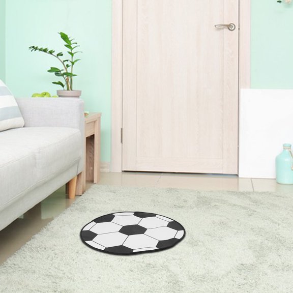 GOOHOCHY 1Pcs Soccer Bathroom Mat for Indoor Use Polyester