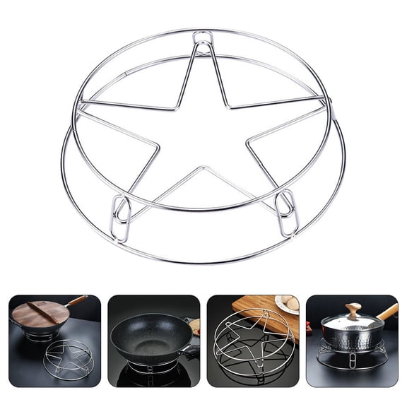 GOOHOCHY Kitchen Steamer Rack Cooks Steaming Rack Silver 1Set 9.6X8.3X2In