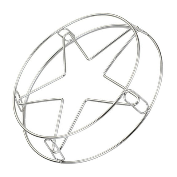 GOOHOCHY Steaming Stand Holder Rack Steaming Rack Stainless Steel Silver 1Set 9.6X8.3X2In