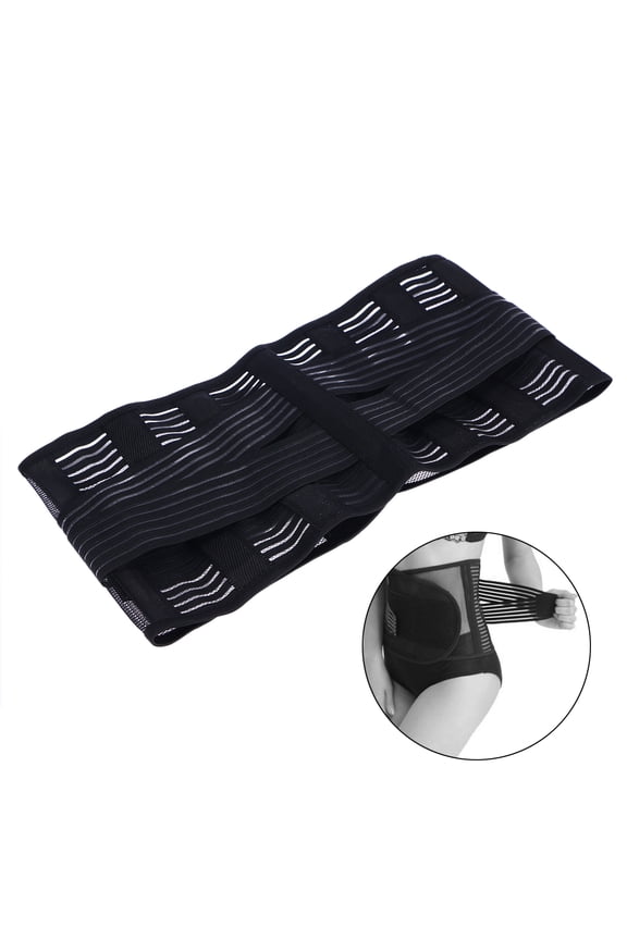 Adjustable Waist Weight Belt Black 1 Pack, Fits 25-35 Inch, Fitness Training Support Band